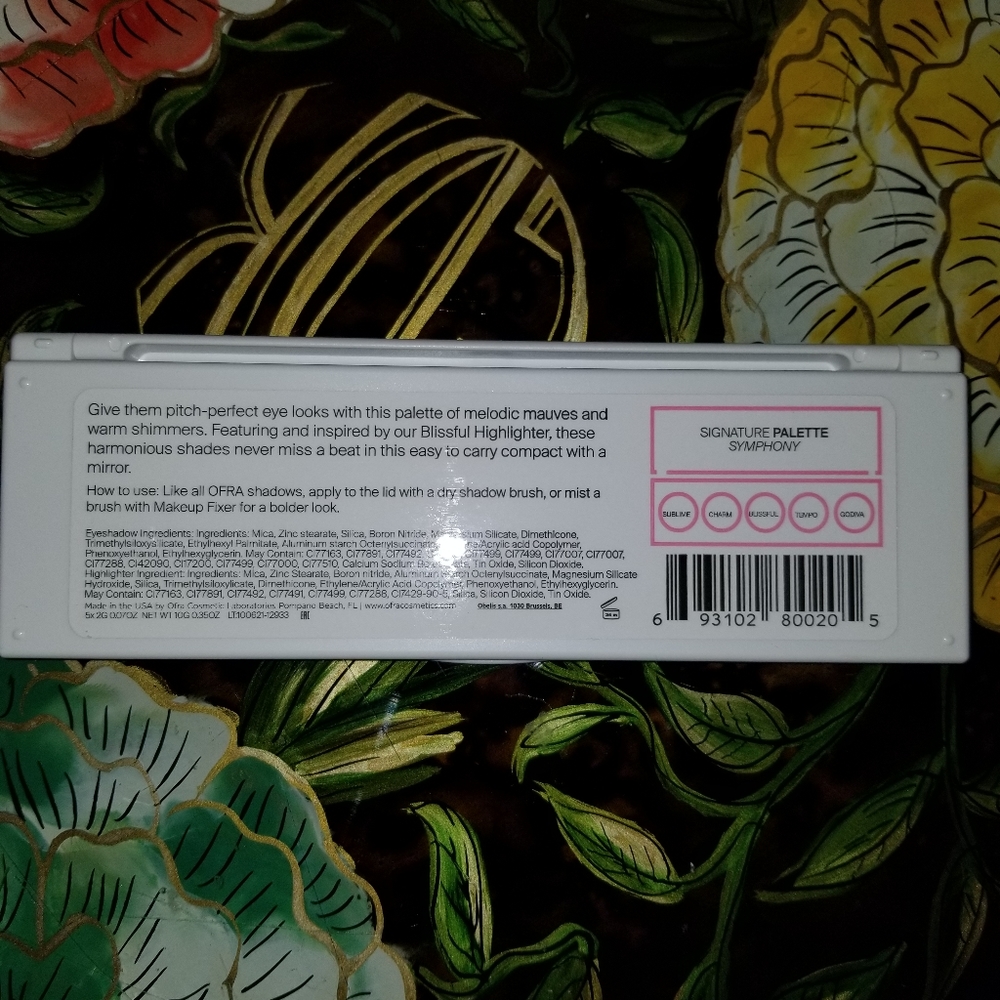OFRA Signature Palette in Symphony 5 x 2g 0.07oz Net Wt 10g 0.35oz - Picture 4 of 5